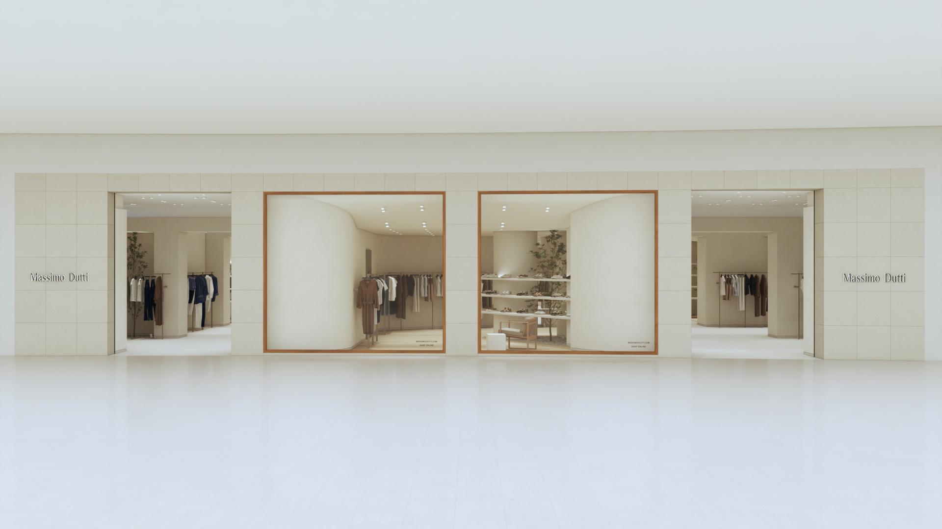 Fatada magazin Massimo Dutti Bucuresti Baneasa